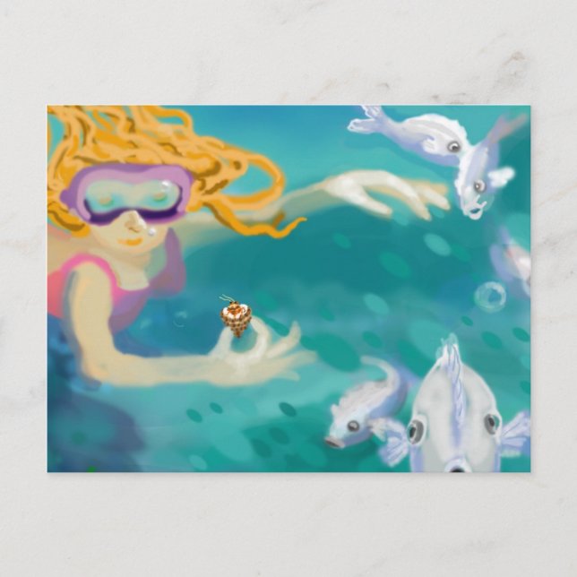 Holiday dip in the ocean postcard (Front)