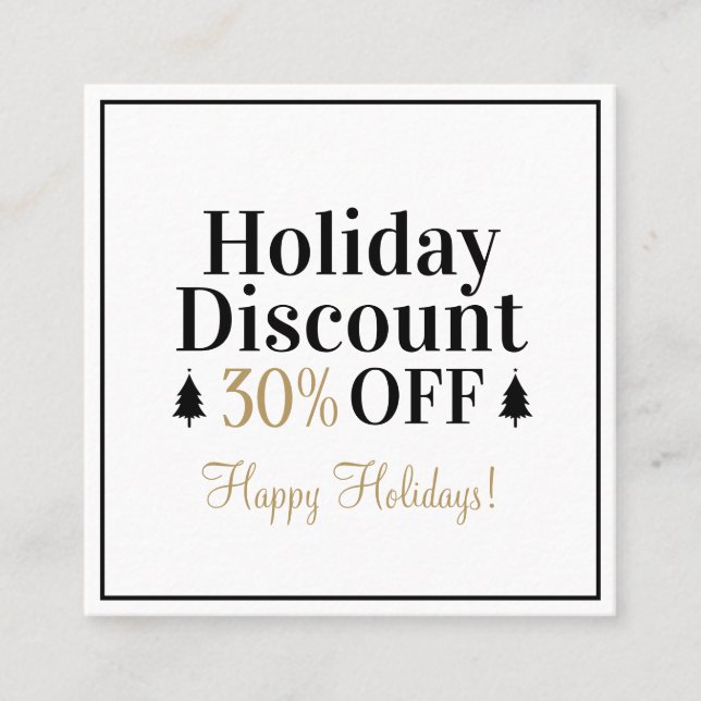 Holiday Discount Card (Front)