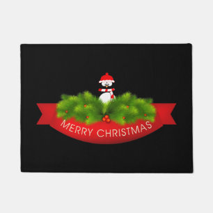 Holiday Door Mat-Christmas Penguin Doormat