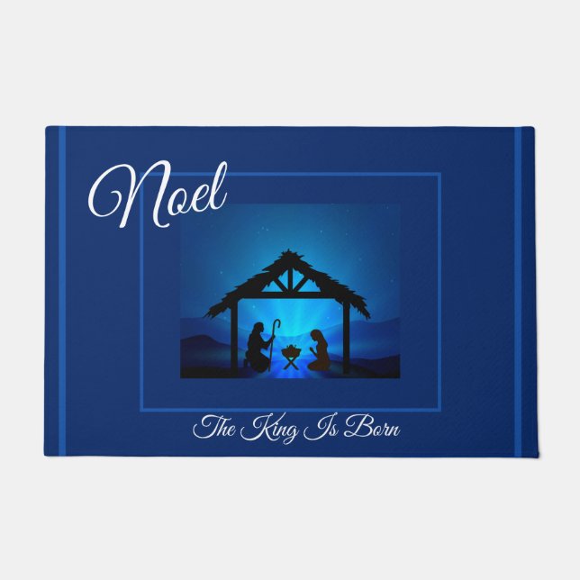 Holiday Doormat-Noel Manger Scene Doormat (Front)