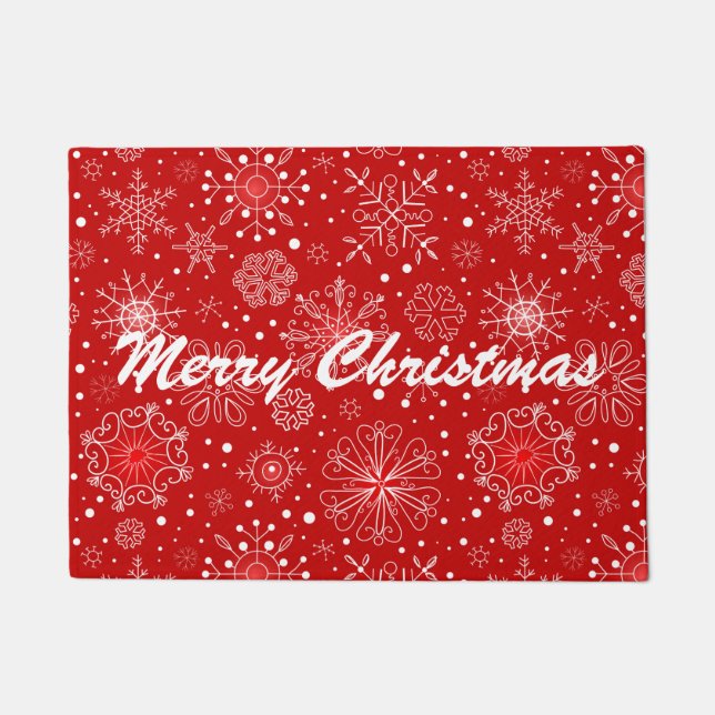 Holiday Doormat-Snowflakes Doormat (Front)