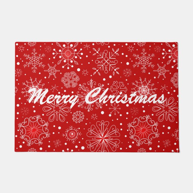Holiday Doormat-Snowflakes Doormat (Front)