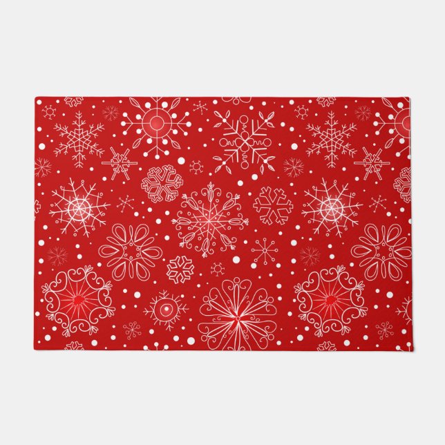 Holiday Doormat-Snowflakes Doormat (Front)