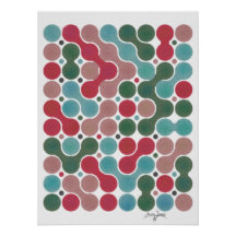 holiday dot blob geometric art