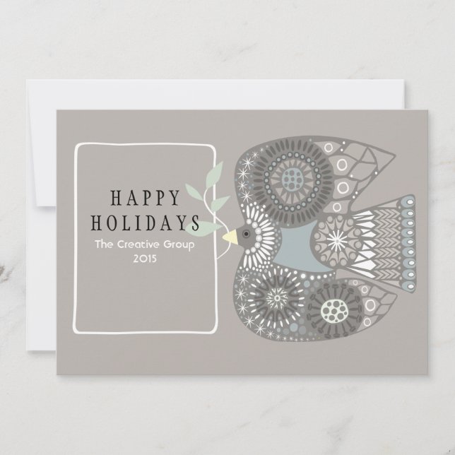 HOLIDAY DOVE of PEACE Greeting Card (Front)