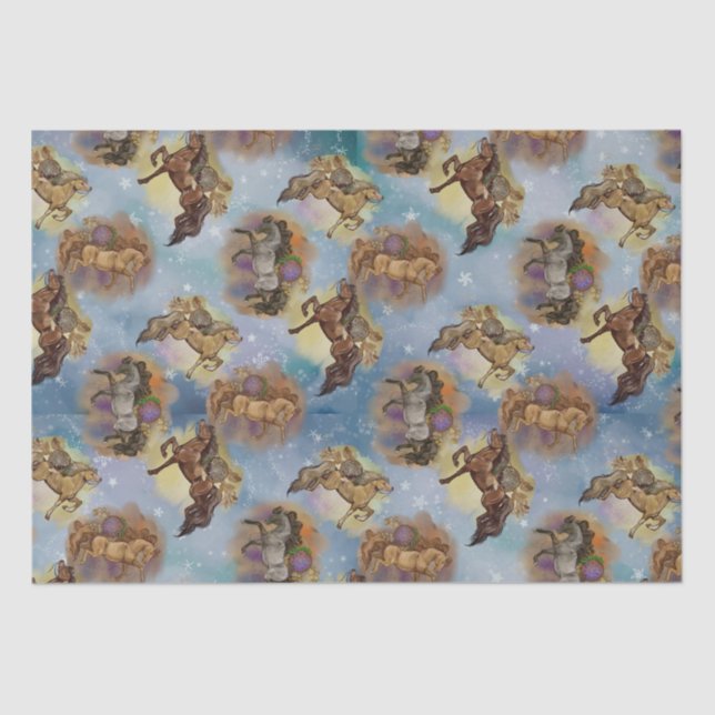 Holiday Dreamcatcher Western Horses Patterned  Tissue Paper (Front)