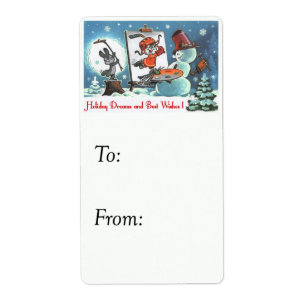 Holiday Dreams Vintage Gift Tag