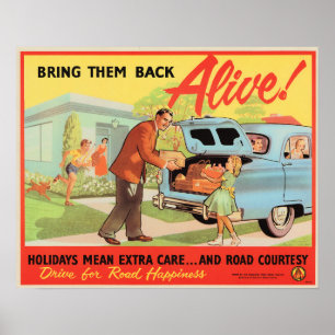 Holiday Driving Safety 1939 Poster