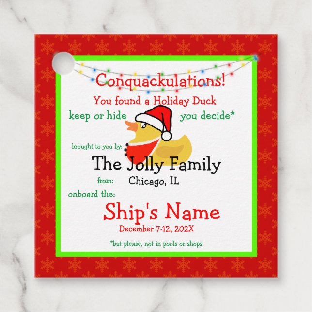 Holiday Duck Tag (Front)