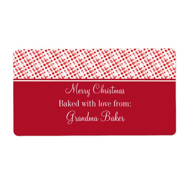 Holiday Effervescence Christmas Labels, Red (Front)