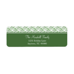 Holiday Effervescence Return Address Labels, Green