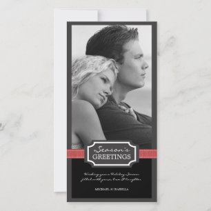 Holiday Elegance Season's Greeting Red Ribbon Card