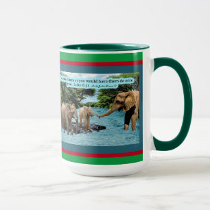Holiday Elephant Scripture Luke 6:31 Mug