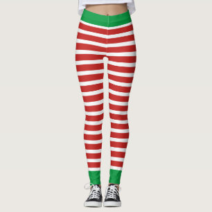Holiday Elf Leggings Candy Cane Christmas