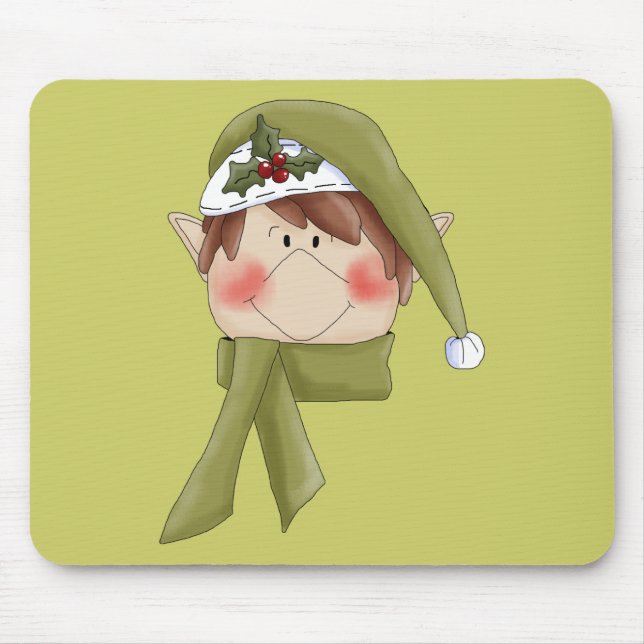 Holiday Elf T-shirts and Gifts Mouse Mat (Front)
