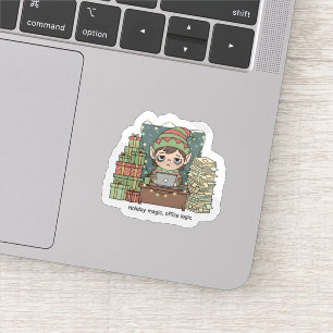 Holiday Elf Workload – Funny Christmas Sticker
