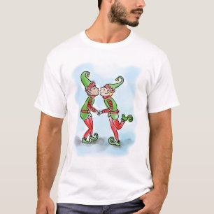 Holiday Elves Kissing T-Shirt