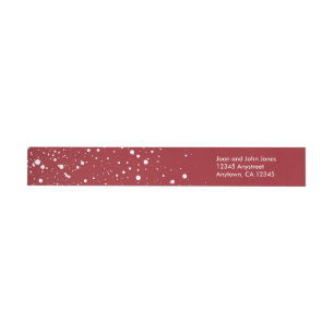 Holiday Envelope Wrap Sticker, Merry and Bright Wraparound Address Label