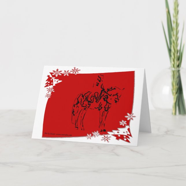 Holiday Equestrian Dressage Card (Front)