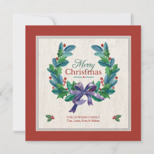 Holiday Evergreen Wreath Card