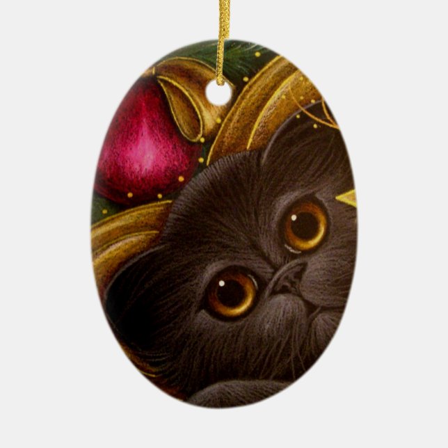 HOLIDAY FAIRY PERSIAN CAT Ornament (Front)