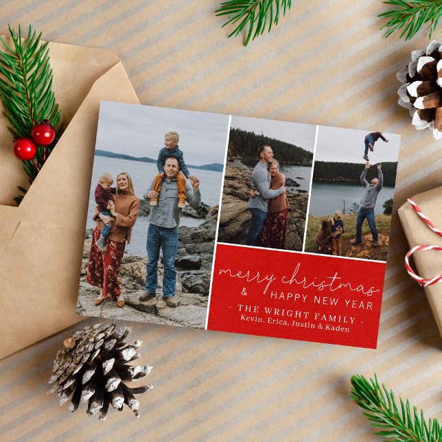 Holiday Family Merry Christmas Photo Card (Creator Uploaded)