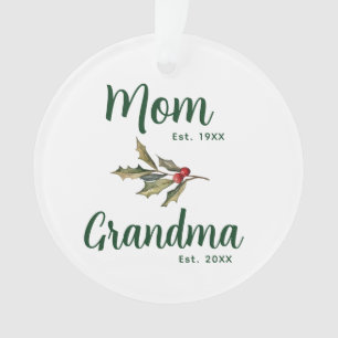 Holiday Family Photo Grandma Christmas Keepsake Ornament