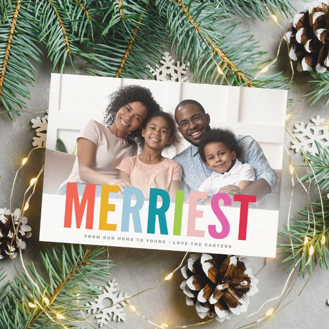 HOLIDAY FAMILY PHOTO merriest bold bright wide (Creator Uploaded)