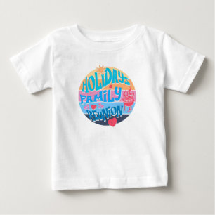 Holiday Family Reunion Summer BBQ Retro Sunset Des Baby T-Shirt