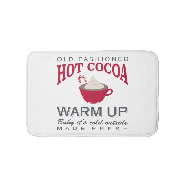 holiday farmhouse hot cocoa bath mat (Front)