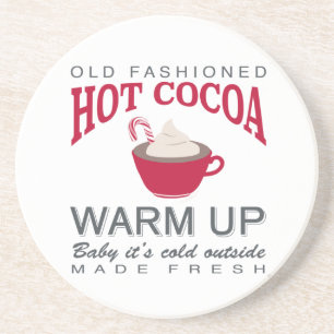 holiday farmhouse hot cocoa coaster