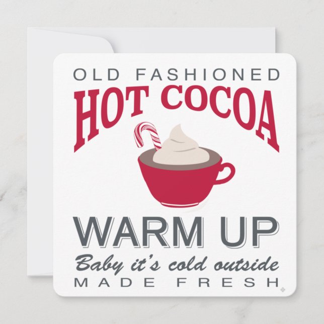 holiday farmhouse hot cocoa invitation (Front)