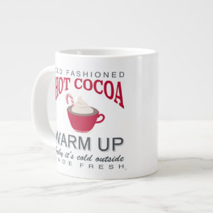 holiday farmhouse hot cocoa large coffee mug