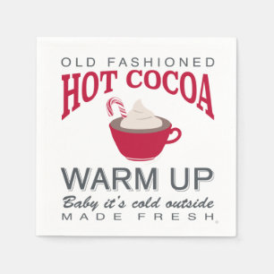 holiday farmhouse hot cocoa napkin
