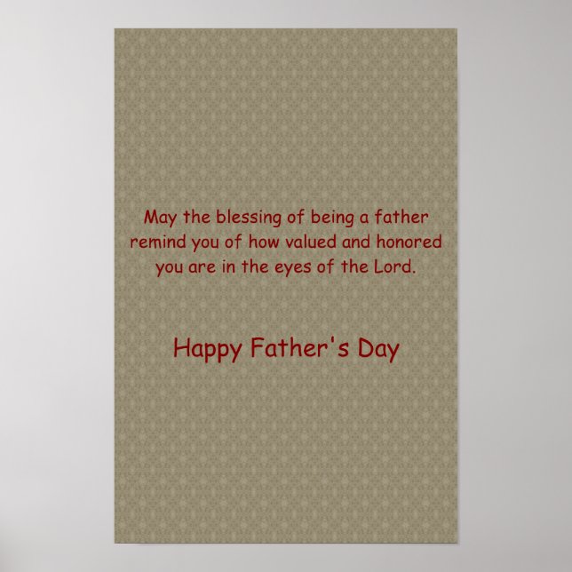 Holiday ~ Father's Day ~ Blessed Poster (Front)