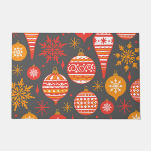 Holiday Faux Knit Pattern Christmas Personalized  Doormat