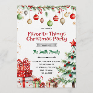 Holiday Favorite Things Party Invitation
