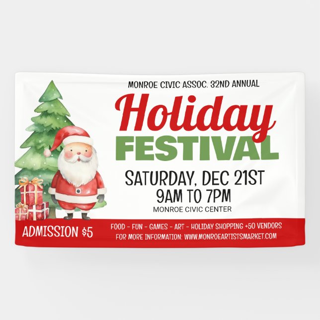 Holiday Festival Banner (Horizontal)