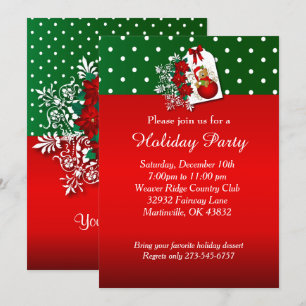 Holiday Festive Christmas Bear Invitation