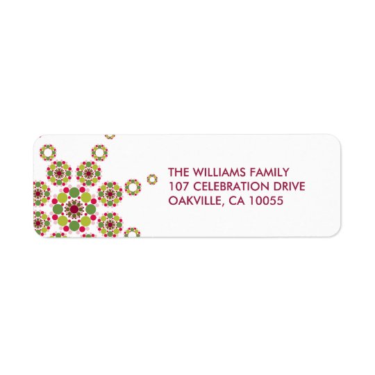 Holiday Festive Ornament Star Modern Address Label