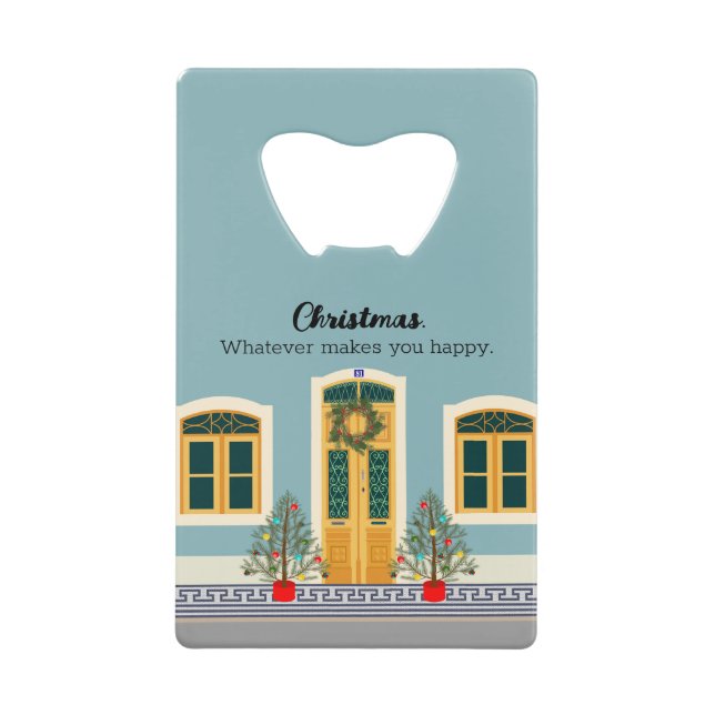 Holiday Festive Portuguese Christmas House (Front)