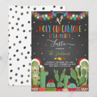 Holiday Fiesta Party Invite Holy Guacamole Party