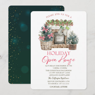 Holiday Fireplace Open House Invitation