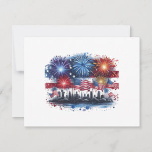 Holiday Firework Classic Invitation