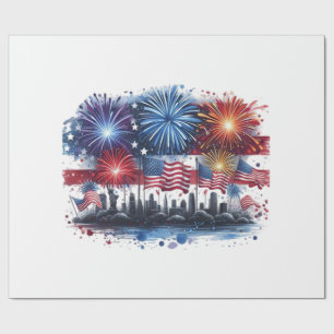 Holiday Firework Classic Wrapping Paper