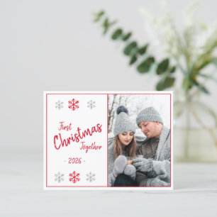 Holiday First Christmas Photo Script Seasonal Postcard