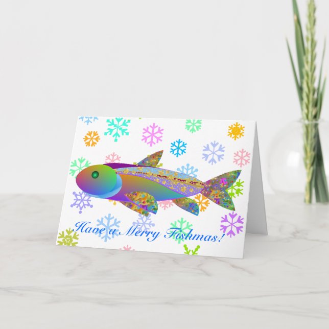 Holiday Fish and Colourful Snowflakes (Front)