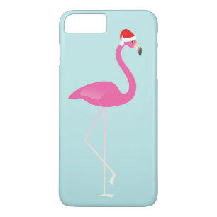 Holiday Flamingo iPhone 7 in turquoise iPhone 8 Plus/7 Plus Case