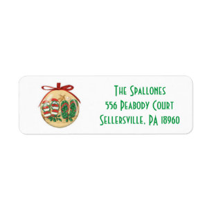 Holiday Flip Flops Address Label