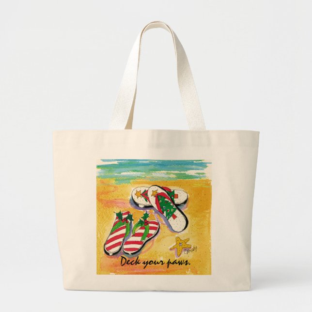 Holiday flip-flops -  tote (Front)